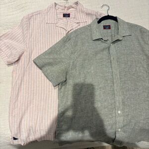 XL UNTUCKIT linen short sleeve button downs